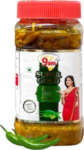 9 Am Super Gold Green Chilli  Pickle